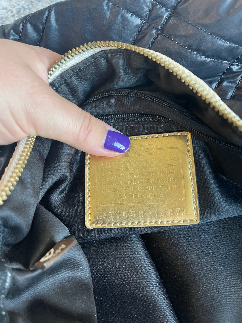 COACH SKI BUNNY HOBO SHOULDER BAG - Picture 7 of 8